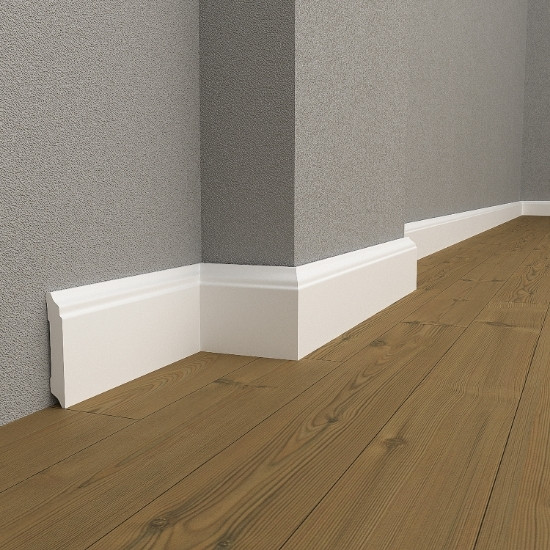 10cm White Base Moulding Skirting Board DSK-10015