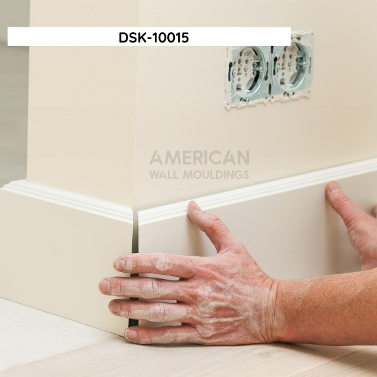 10cm White Base Moulding Skirting Board DSK-10015