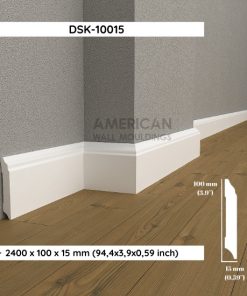 10cm White Base Moulding Skirting Board DSK-10015