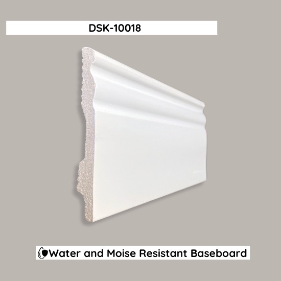 10cm White Waterproof Baseboard Molding DSK-10018