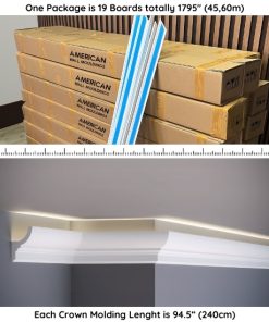 Crown Molding with LED Channel Decorative Trim ACL-005