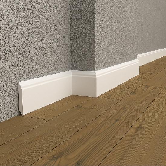 8cm White Skirting Board Base Moulding DSK-8015