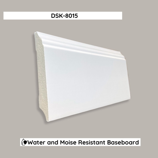 8cm White Skirting Board Base Moulding DSK-8015