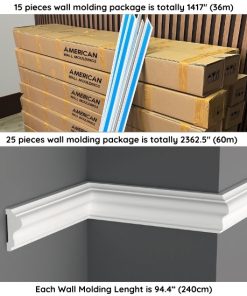 Decorative Wall Trim 2.3 Paintable Wall Molding AD-011