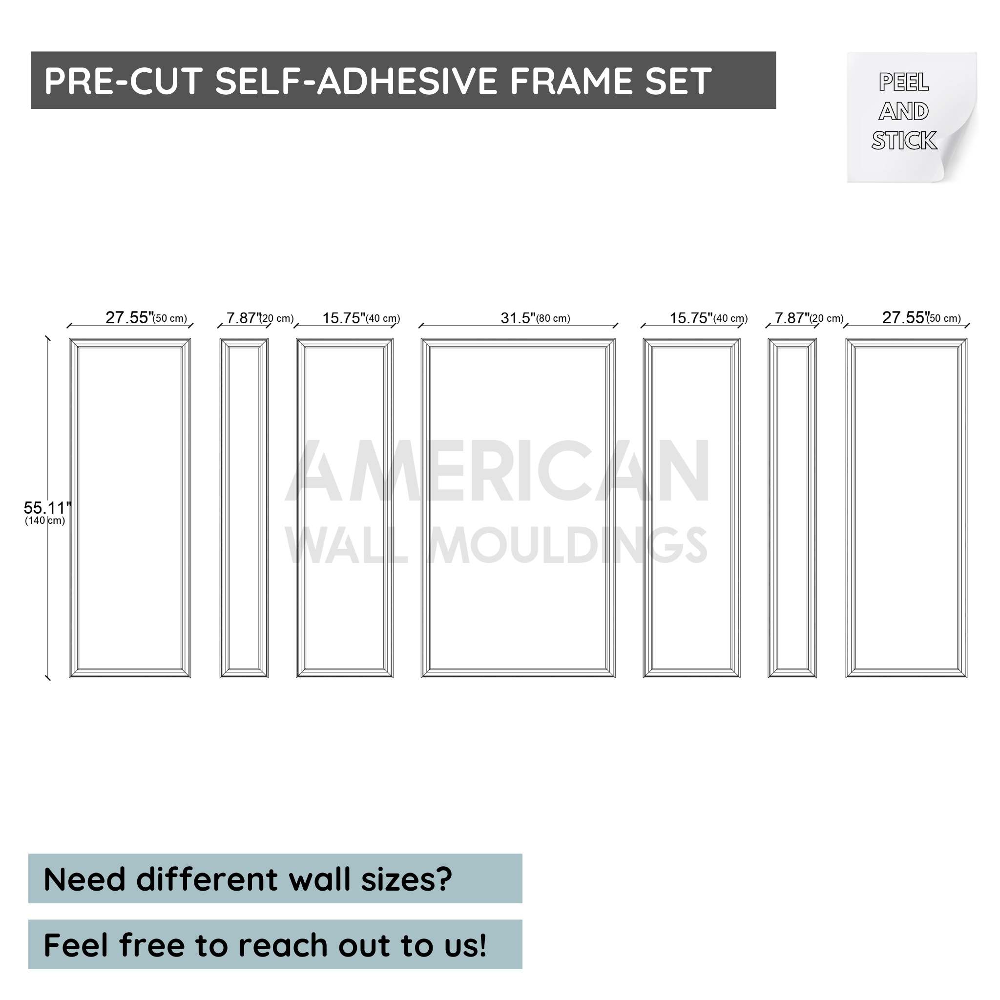 Transformative Wall Moulding Kit | Modern Decorative Trim CST-046