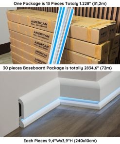 LED-Compatible Baseboard Molding ASL-001