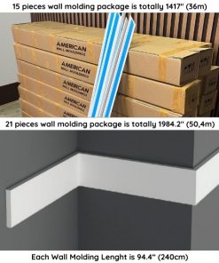 Paintable PVC Wall Trim 3.9 Customizable Wall Molding DSK-10011