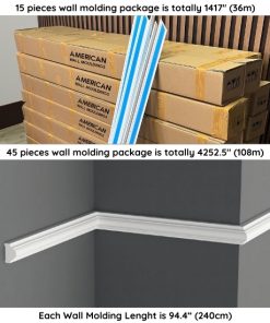 Paintable White Wall Molding AD-025 | Durable Interior Trim