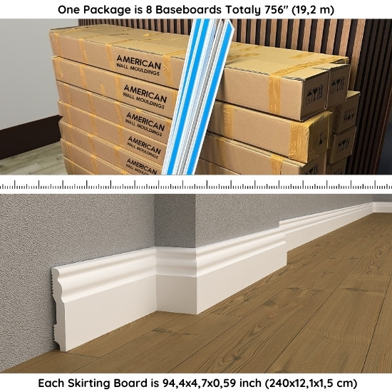 Polymer Floor Moulding Baseboard Molding DSK-12018