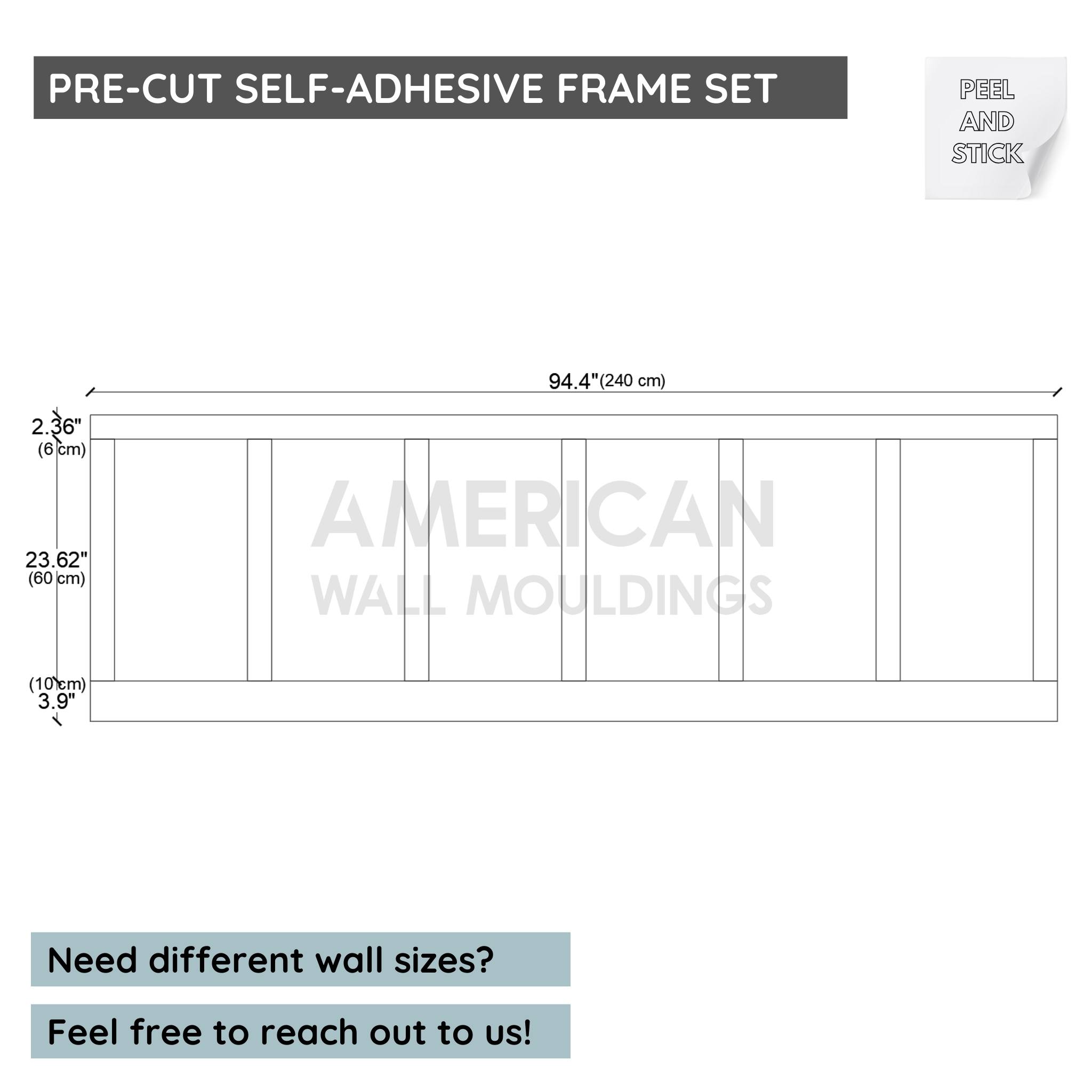 Pre-Cut Wainscoting Panels Dado Rail Wall Kit CST-017
