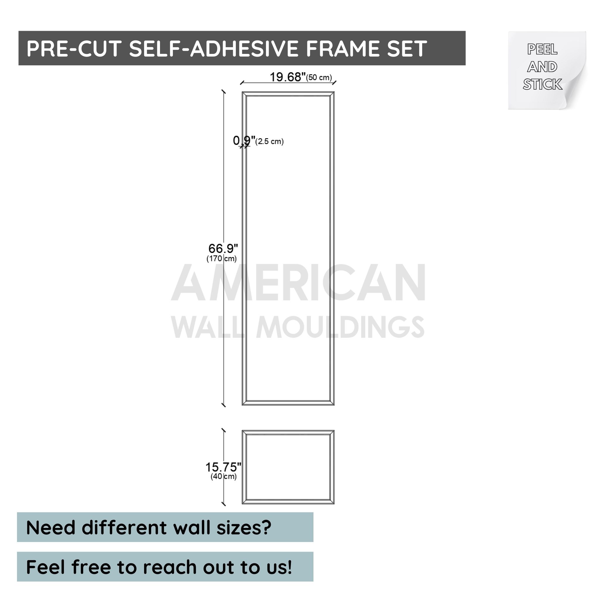 Ready-to-Use Wall Trim Set | Paintable Wainscoting Panels CST-003 - Image 2