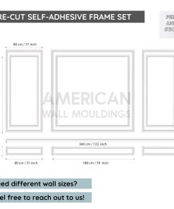 Stylish Wall Panelling Kit Customizable Wall Trim CST-053